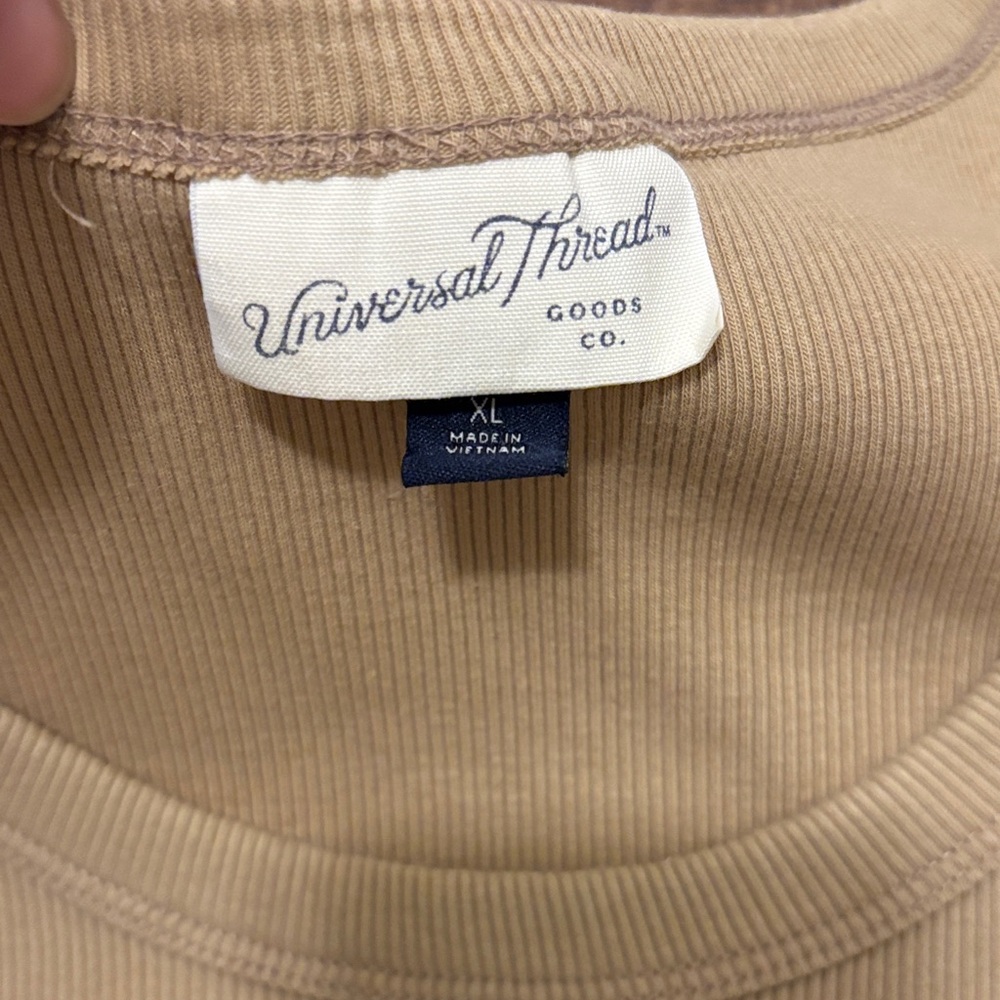 Universal Thread Tan Ribbed Tank Top - Picture 2 of 3